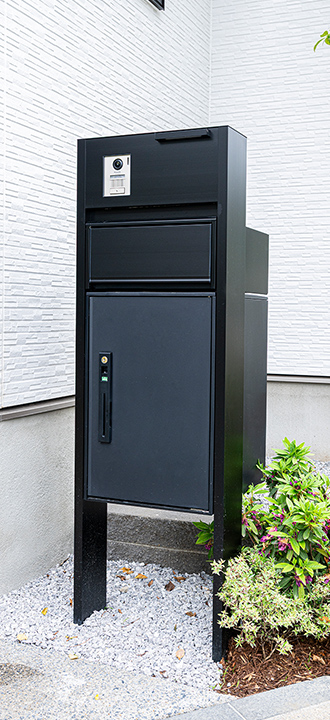 宅配ボックス付き門柱