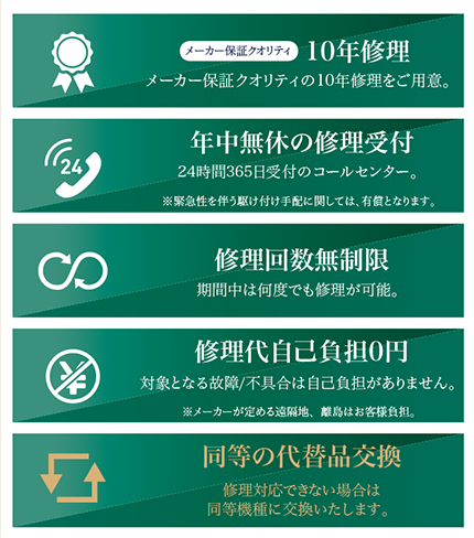 LEAFIA住設機器延長保証制度