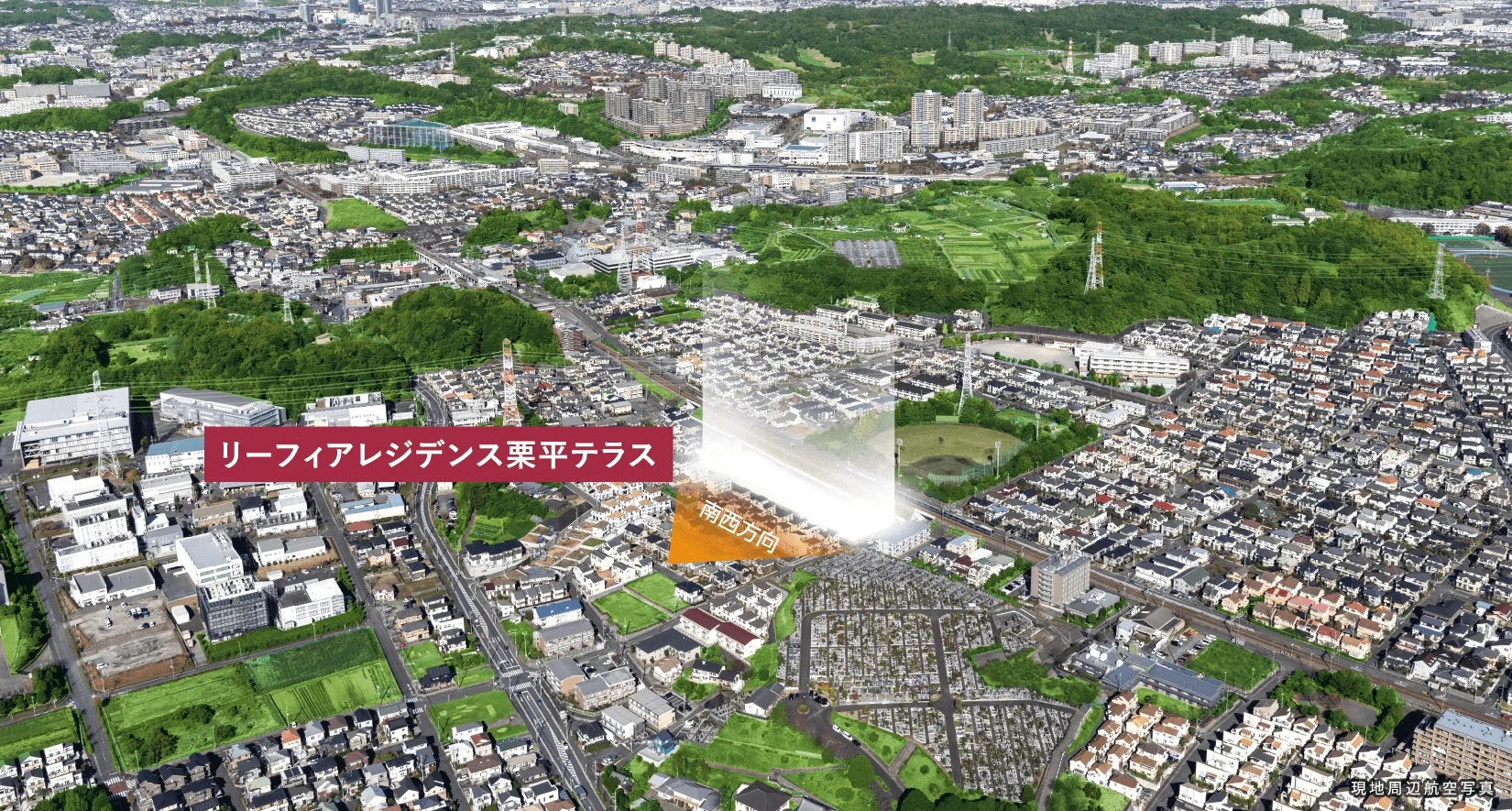 現地周辺航空写真