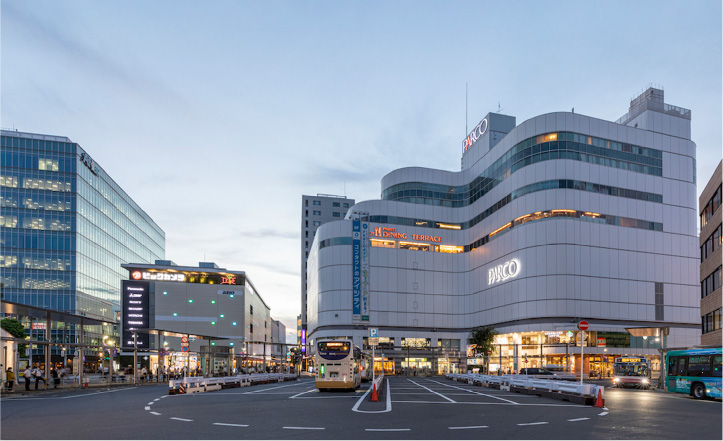 調布駅周辺の街並み（約360m・徒歩5分）