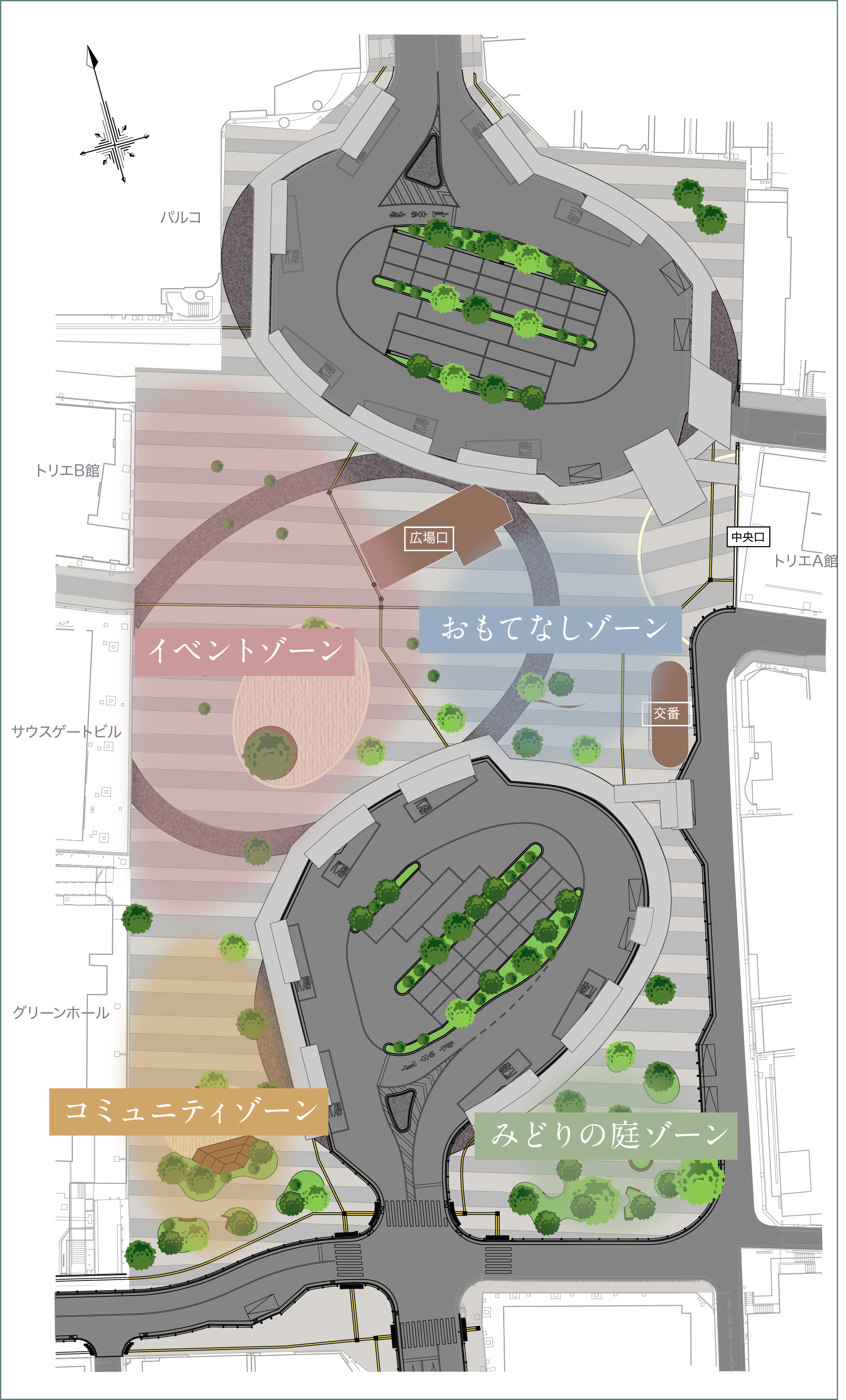 調布駅前広場整備計画イメージ図