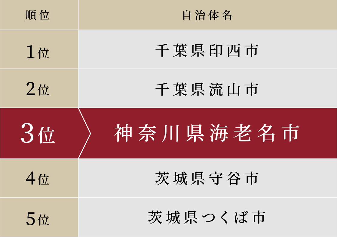2024年将来が期待できる街ランキング 第3位