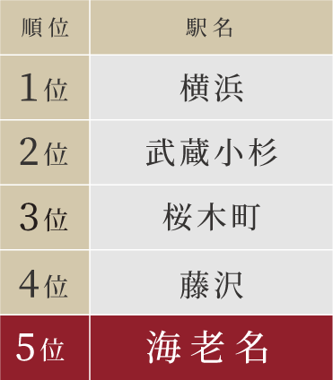 2025年神奈川県民が選ぶ住みたい街ランキング 第3位